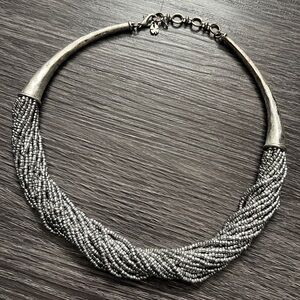 Lucky Brand Silver Beaded Necklace